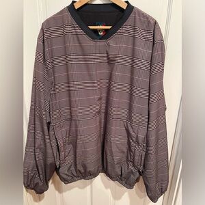 Sunice Men’s Reversible Black Garment with Colorful Emblem and Pockets XL